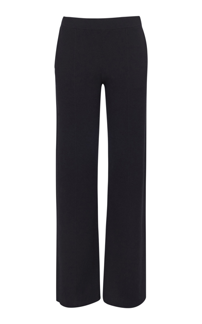 Shop Altuzarra Hypnos Knit Wide-leg Pants In Black