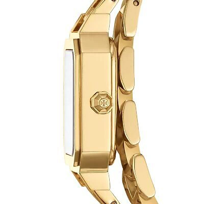 Pre-owned Tory Burch Womens Wristwatch  The Robinson Tbw1506 Stainless Steel Golden Blue