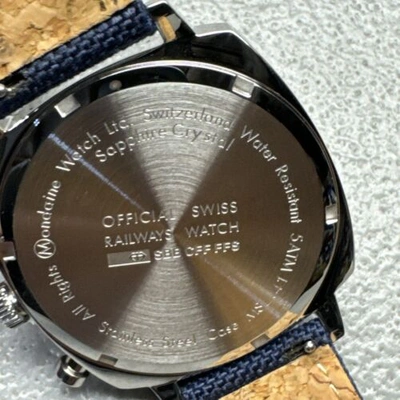 Pre-owned Mondaine Men's Chronograph Grand Cushion Set Blue Msl.41440.ld.set