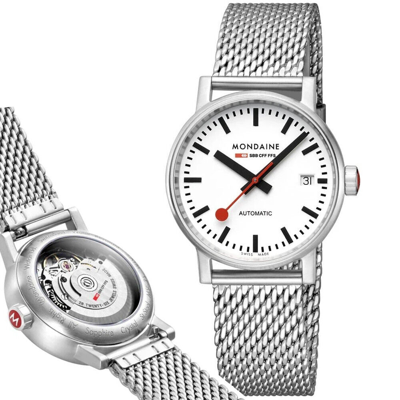 Pre-owned Mondaine Watch Mse.35610.sm Evo2 Automatic 1 3/8in, Sapphire Glass, Swiss Made