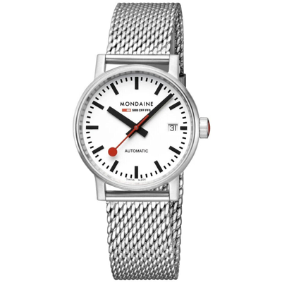 Pre-owned Mondaine Watch Mse.35610.sm Evo2 Automatic 1 3/8in, Sapphire Glass, Swiss Made