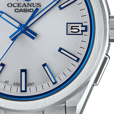 Pre-owned Casio Oceanus Ocw-t200s-7ajf Solar Radio Watch From Japan 3 Hands Models White