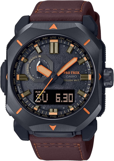 Pre-owned Casio Pro Trek Prw-6900yl-5jf Solar Radio Men's Watch In Box