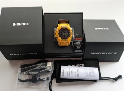 Pre-owned Casio Gpr-h1000-9jr G-shock Rangeman Master Of Bluetooth Yellow