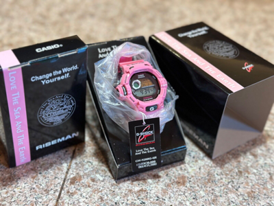 Pre-owned Casio G-shock Gw-9200kj 4jr Love The Sea And Earth Watch 2010 Riseman Pink