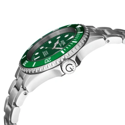 Pre-owned Gevril Men's 4859a Wall Street Sellita Swiss Automatic Green Ceramic Bezel Watch