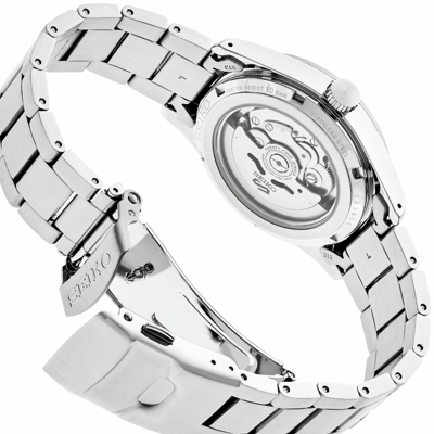 Pre-owned Seiko Men's 5 Automatic Watch 100 Meter Day Date Black Dial Watch Srpg27