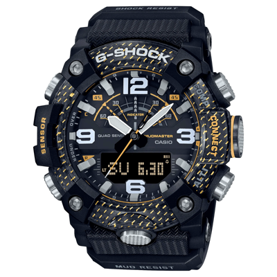 Pre-owned G-shock Casio  Mudmaster Carbon Core Guard Bright Yellow Mens Watch Ggb100y-1a