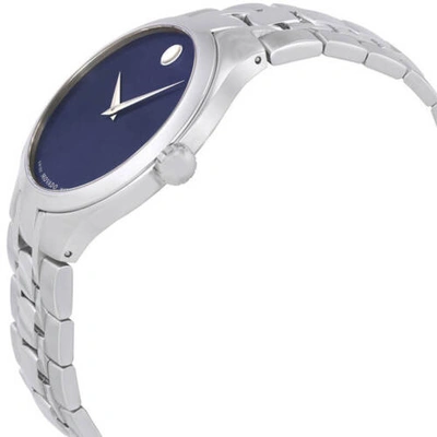 Pre-owned Movado 0606369 Men's Collection Blue Dial Bracelet Quartz Watch