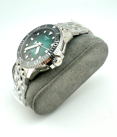 Pre-owned Tissot Seastar 1000 T-sport Green Watch T120.407.11.091.01 In Box With Tags