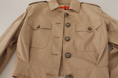 Pre-owned Dolce & Gabbana Jacket Beige Cropped Fitted Cotton Coat It38/ Us4 / Xs Rrp $1400