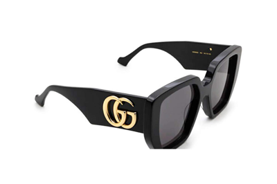 Pre-owned Gucci Sunglasses Gg0956s-003-54 Black Frame Grey Lenses In Gray
