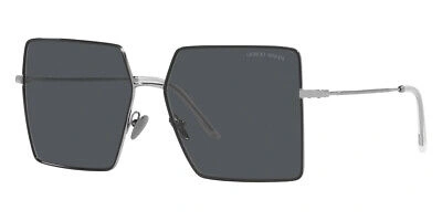Pre-owned Giorgio Armani Ar6143 Sunglasses Gunmetal/black Dark Gray 57 & Authentic