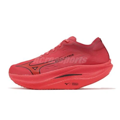 Pre-owned Mizuno Wave Rebellion Pro 2 Red Black Racing Running Jogging Shoes U1gd2417-02