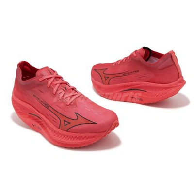 Pre-owned Mizuno Wave Rebellion Pro 2 Red Black Racing Running Jogging Shoes U1gd2417-02