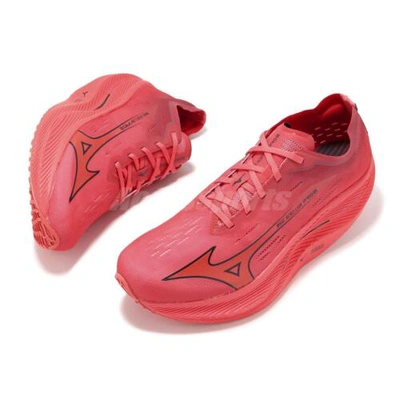 Pre-owned Mizuno Wave Rebellion Pro 2 Red Black Racing Running Jogging Shoes U1gd2417-02