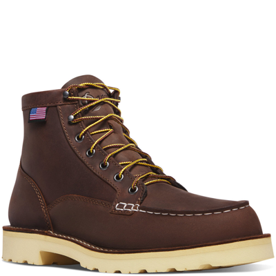 Pre-owned Danner ® Bull Run Toe Men's 6" Brown Heel Work Boots 15590 - All Sizes -