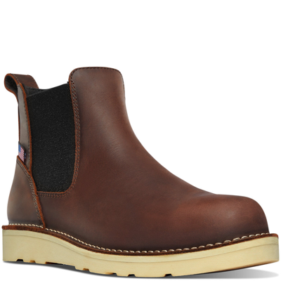 Pre-owned Danner Bull Run Chelsea Men's 6" Brown - Steel Toe Work Boots 15484 - All Sizes