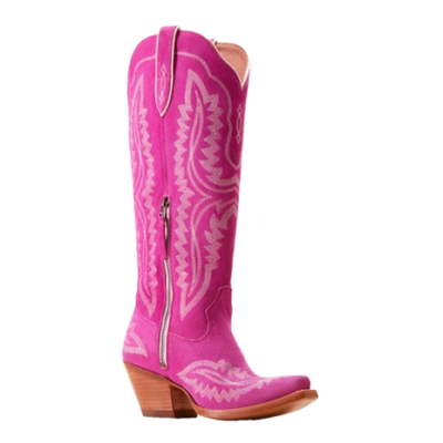 Pre-owned Ariat Ladies Casanova Haute Pink Suede Western Boots 10046859