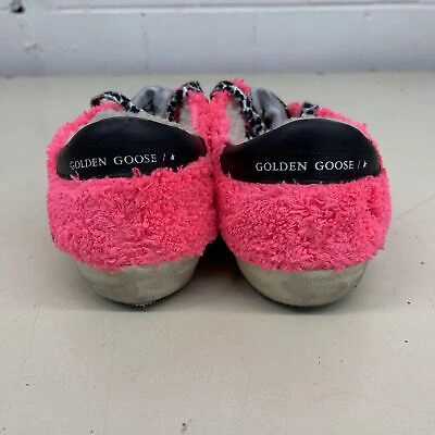 Pre-owned Golden Goose Super-star Sneaker Women's Size Us 7 Fuschia Terry In Pink