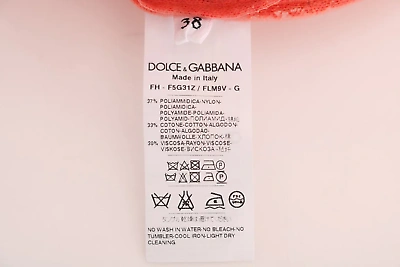 Pre-owned Dolce & Gabbana Elegant Orange Floral Lace Crystal Cardigan Blouse