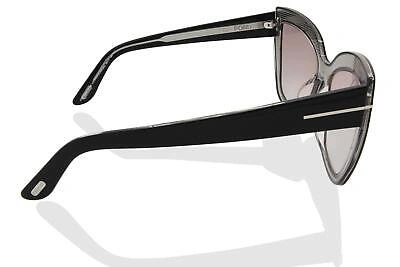 Pre-owned Tom Ford Ft0745 Johannes Men's Sunglasses 01z Jet Black/light Rose Mirror In Purple