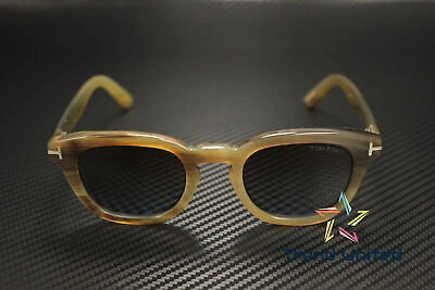 Pre-owned Tom Ford Ft1045 P 62f Horn Brown Horn Gradient Brown 48 Mm Men's Sunglasses