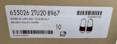 Pre-owned Gucci Authentic  X Doraemon Men's Gg Logo Supreme Slides Size: G10 - 10.5 Us In Multicolor