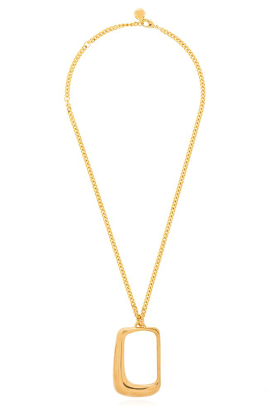 Shop Jacquemus J Pendant Necklace In Gold