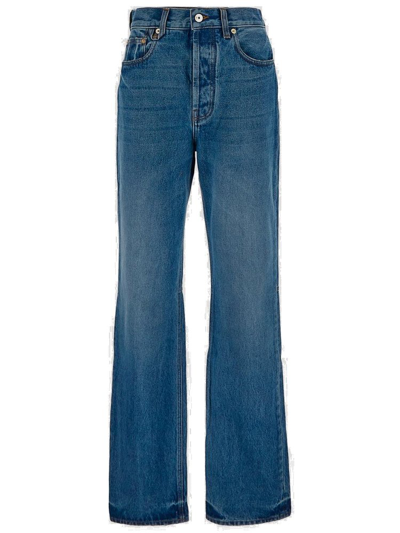 Shop Jacquemus Straight Leg Jeans In Blue