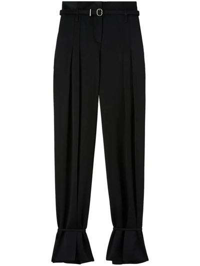 Shop Jil Sander Belted Trousers In Black  