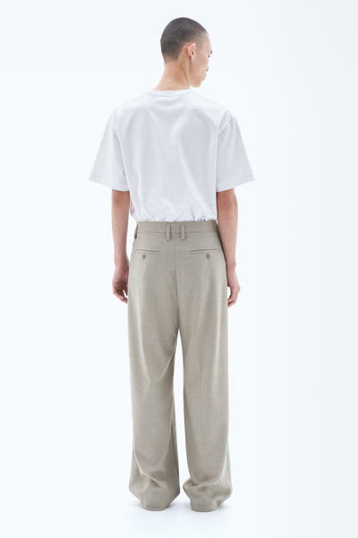 Filippa K Wide Wool Trousers In Beige