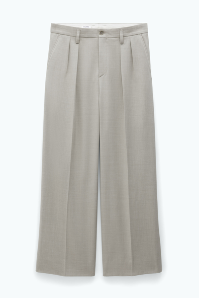 Filippa K Wide Wool Trousers In Beige