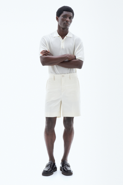 Shop Filippa K Linen Shorts In White