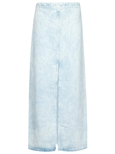 Shop Iro Paris Front Slit Skirts In Blue