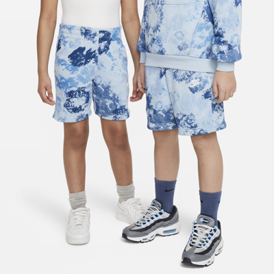 Shop Nike Sportswear Club Fleece Big Kids' French Terry Shorts In Blue