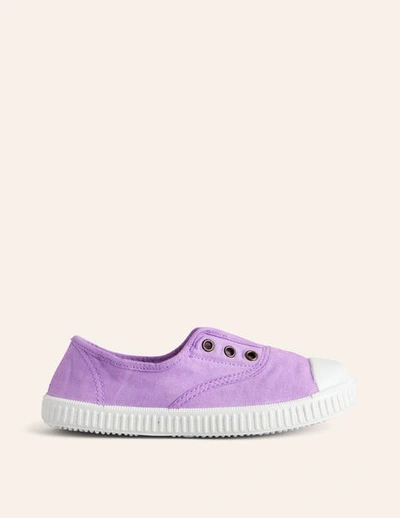 Shop Boden Laceless Canvas Pull-ons Parma Violet Girls