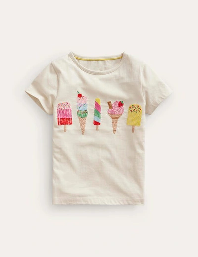 Shop Mini Boden Superstitch Logo T-shirt Vanilla Pod Ice Creams Girls Boden