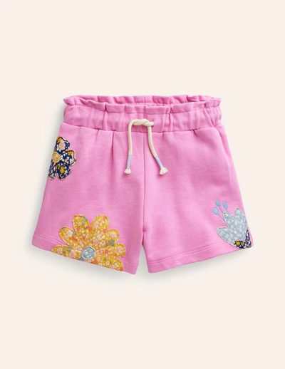 Shop Mini Boden Applique Jersey Shorts Cosmos Pink Patchwork Girls Boden