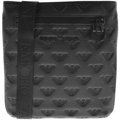 Shop Armani Collezioni Emporio Armani Logo Shoulder Bag Black