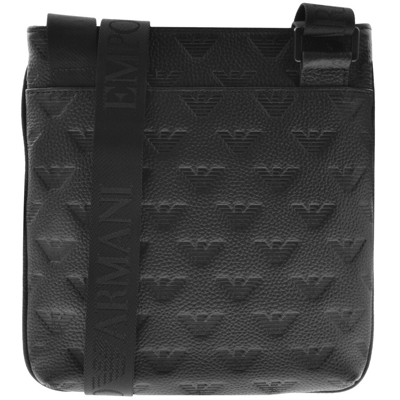 Shop Armani Collezioni Emporio Armani Logo Shoulder Bag Black