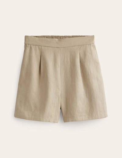 Shop Boden Hampstead Linen Shorts Neutral Women