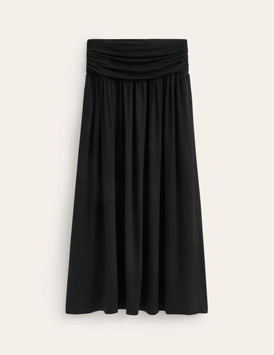 Shop Boden Rosaline Jersey Skirt Black Women