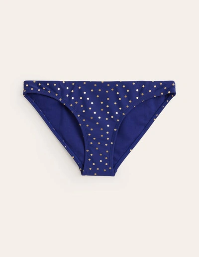 Shop Boden Classic Bikini Bottoms Navy Foil Spot Women