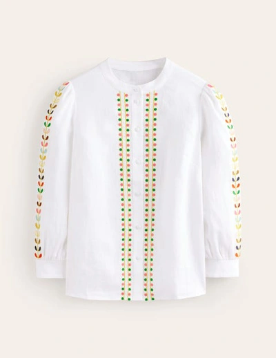 Shop Boden Ava Embroidered Top White Women