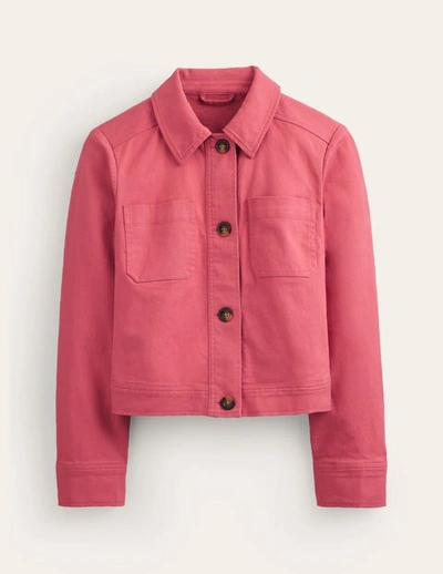 Shop Boden Casual Crop Jacket Pink Women