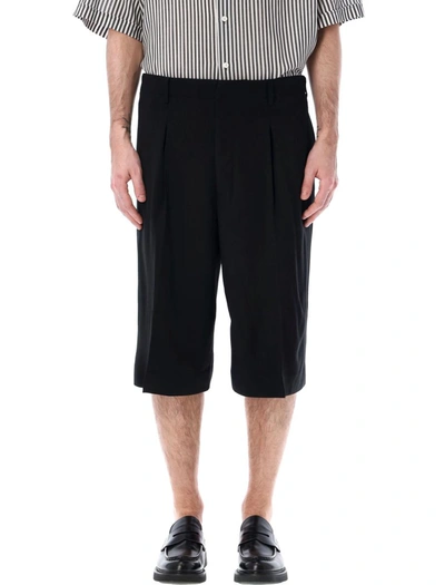Shop Ami Alexandre Mattiussi Ami Paris Long Bermuda Shorts In Black