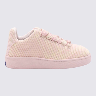 Shop Burberry Pink Sneakers In Cameo Ip Check