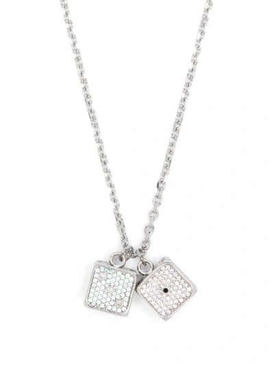 Shop Darkai Dices Necklace Accessories In White