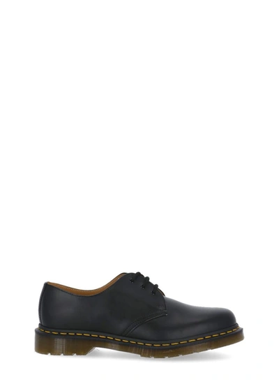 Shop Dr. Martens' Dr. Martens Flat Shoes Black In Black Smooth